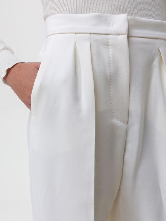 25FW 막스마라 스트레이트 팬츠 2421136062600 001 Cream - MAX MARA