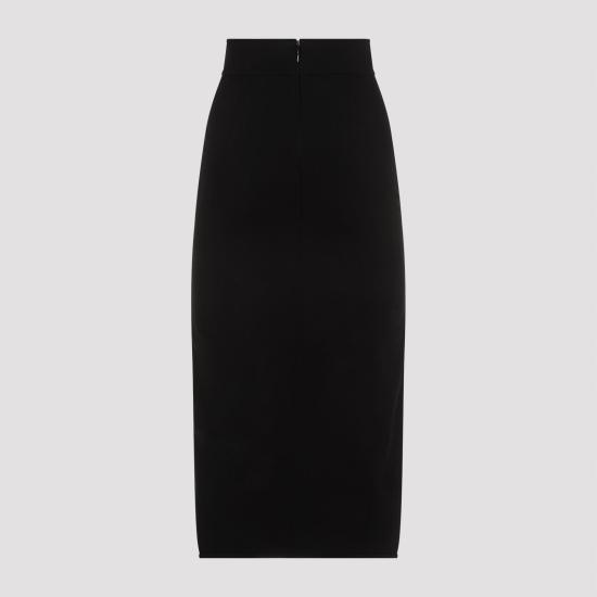 24FW 돌체앤가바나 미디 스커트 FXO10T JFMEX N0000 NERO BLACK - DOLCE & GABBANA