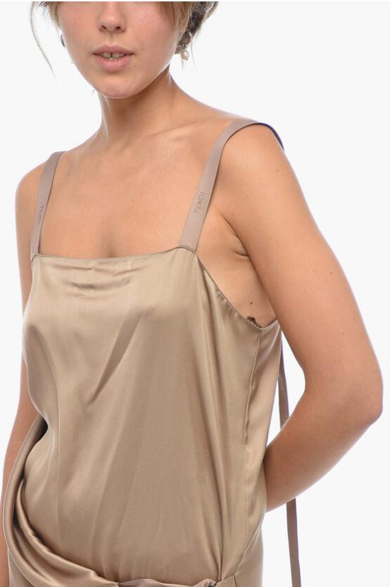  펜디 롱 원피스 FDC627ANQZ F1KE2 Beige - FENDI