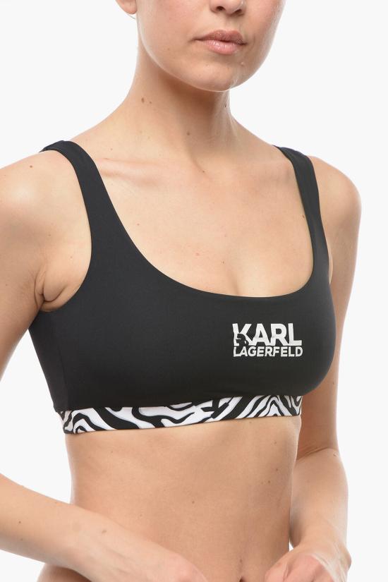  칼라거펠트 비키니 수영복 KL22WTP24 BLACK Bianco Nero - KARL LAGERFELD