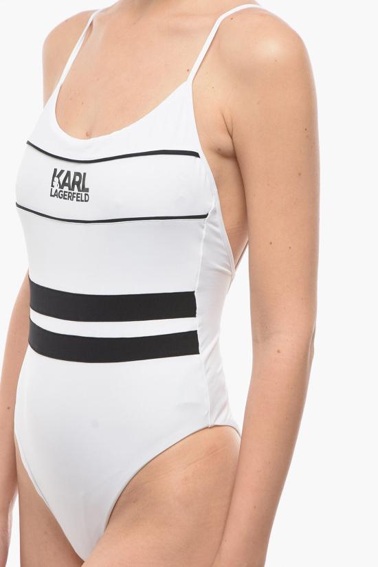  칼라거펠트 원피스 수영복 KL22WOP05 WHITE Black White - KARL LAGERFELD