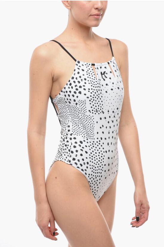  칼라거펠트 원피스 수영복 KL22WOP14 WHITE Black White - KARL LAGERFELD