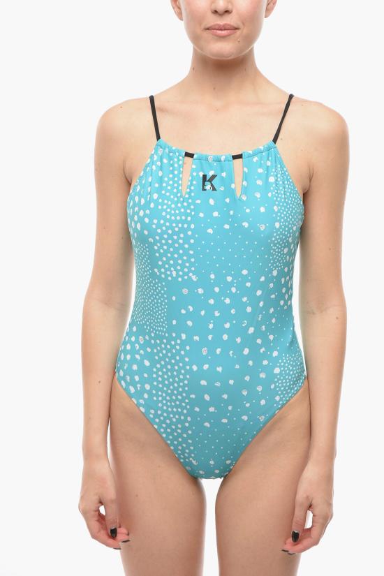  칼라거펠트 원피스 수영복 KL22WOP14 CERAMIC Light blue
