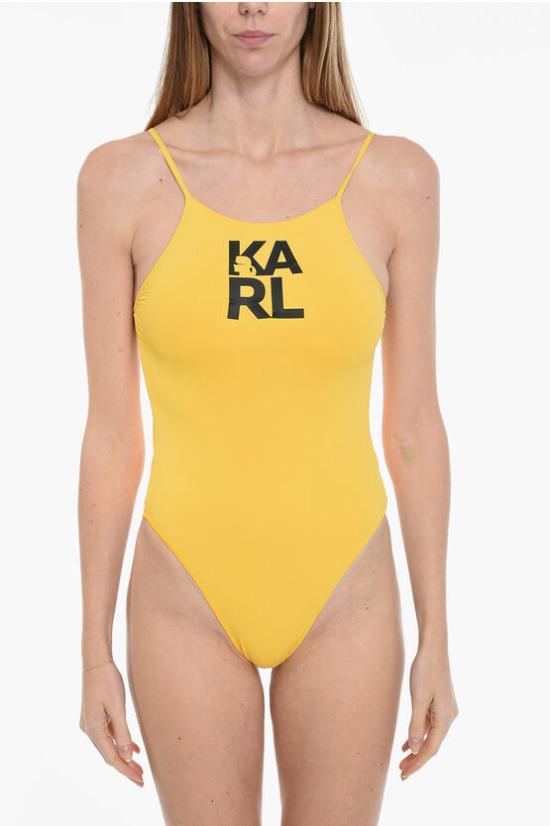  칼라거펠트 원피스 수영복 KL22WOP01 YELLOW