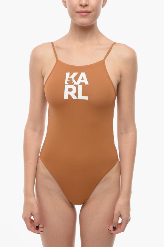  칼라거펠트 원피스 수영복 KL22WOP01 BROWN Brown