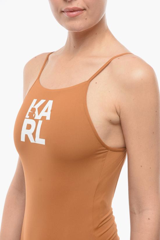  칼라거펠트 원피스 수영복 KL22WOP01 BROWN - KARL LAGERFELD