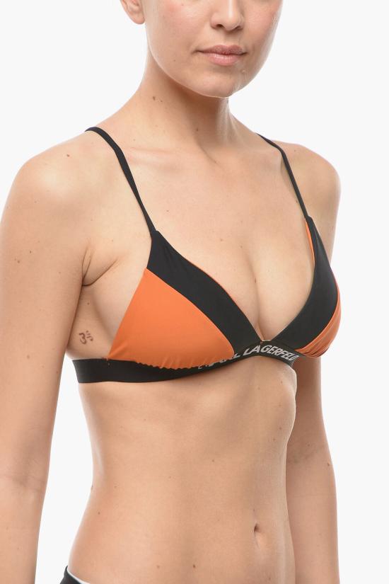  칼라거펠트 비키니 수영복 KL22WTP09 ORANGE Arancio Nero - KARL LAGERFELD