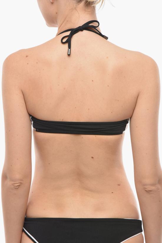  칼라거펠트 비키니 수영복 KL22WTP08 BLACK Black White - KARL LAGERFELD