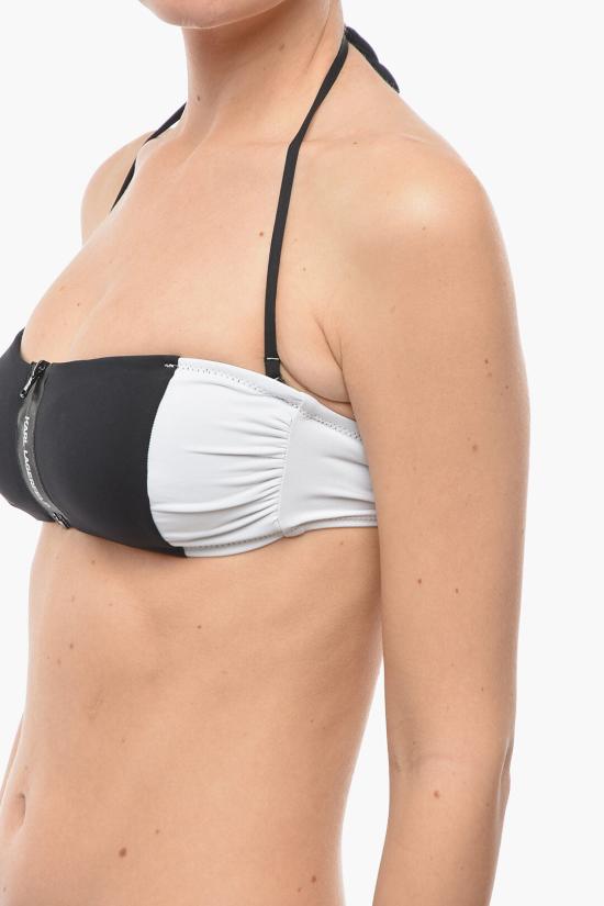  칼라거펠트 비키니 수영복 KL22WTP08 BLACK Black White - KARL LAGERFELD