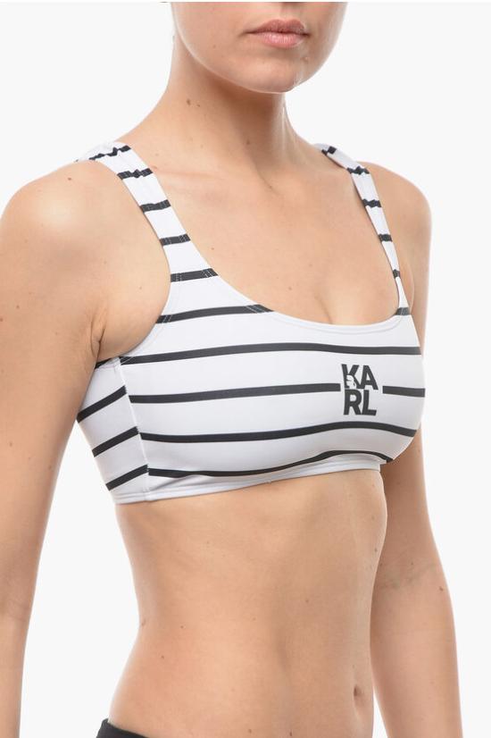  칼라거펠트 비키니 수영복 KL22WTP16 WHITE Black White - KARL LAGERFELD