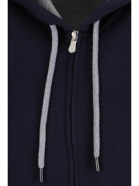 26FW 브루넬로 쿠치넬리 더블 페이스 스웨트 집업 후디 MM8319069G C1265 - BRUNELLO CUCINELLI