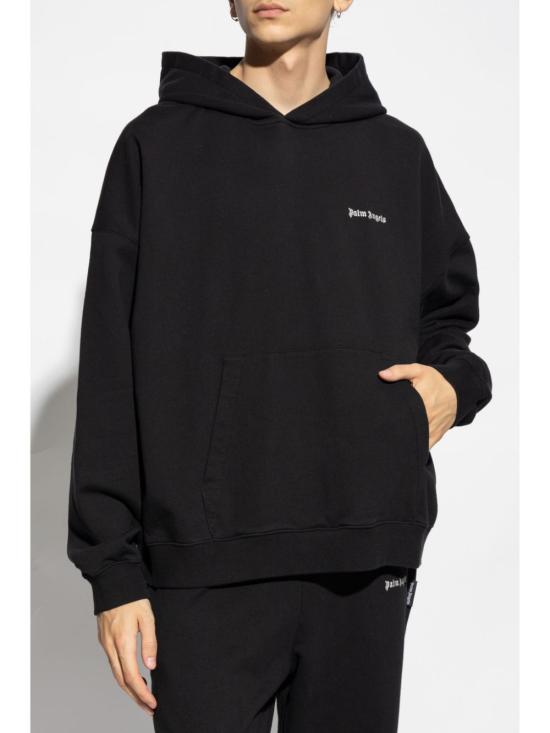 24FW 팜앤젤스 긴팔 티셔츠 PMBB153C99FLE002 1003 Black of white - PALM ANGELS