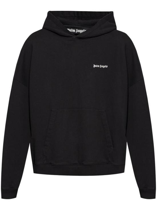 24FW 팜앤젤스 긴팔 티셔츠 PMBB153C99FLE002 1003 Black of white