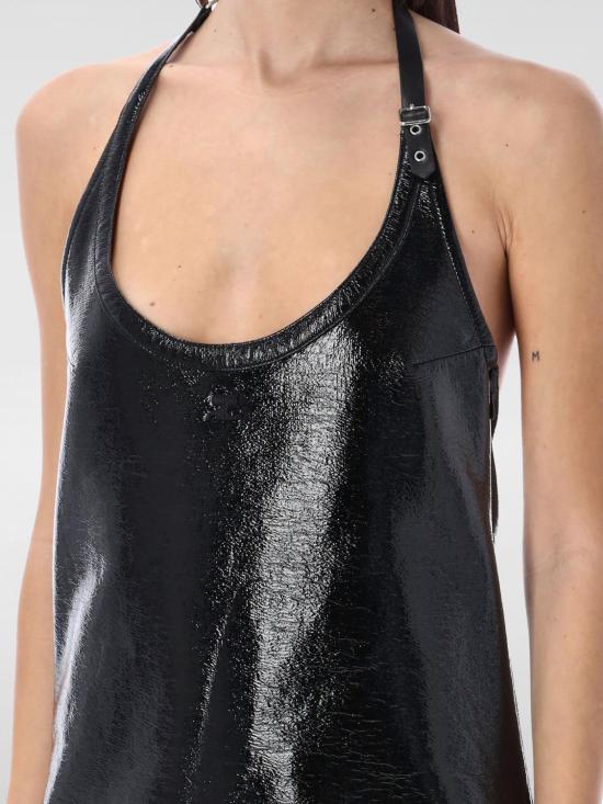  쿠레쥬 숏 원피스 124CRO377VY0014 9999 Black - COURREGES