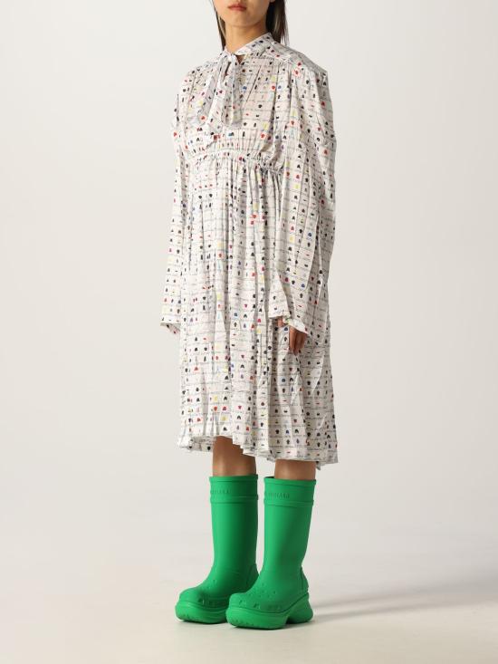  발렌시아가 미디 원피스 680795TLL11 9000 White - BALENCIAGA