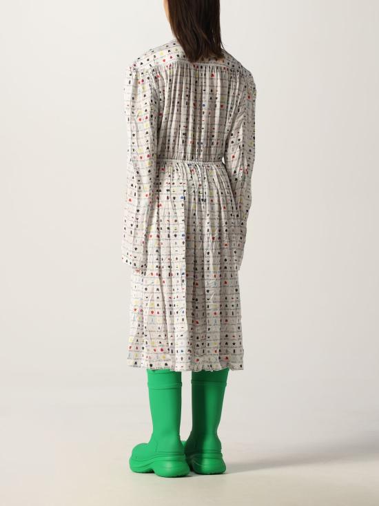  발렌시아가 미디 원피스 680795TLL11 9000 White - BALENCIAGA