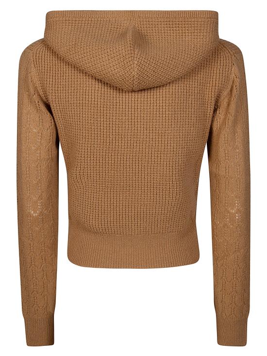 24FW 빅토리아 베컴 후드 티셔츠 1324KJU005590A 660 tobacco Marrone - VICTORIA BECKHAM