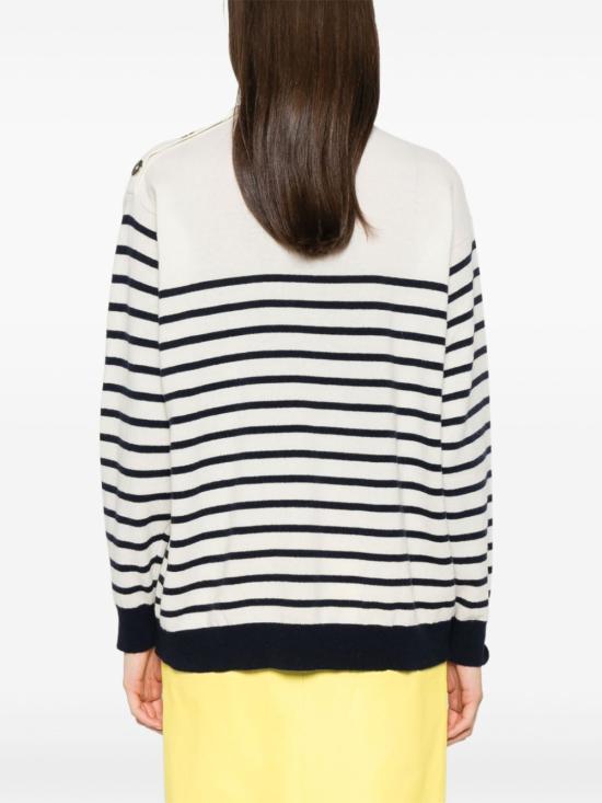  블루마린 긴팔 티셔츠 4M066A C1076 IVORY DRESS BLUE - BLUMARINE