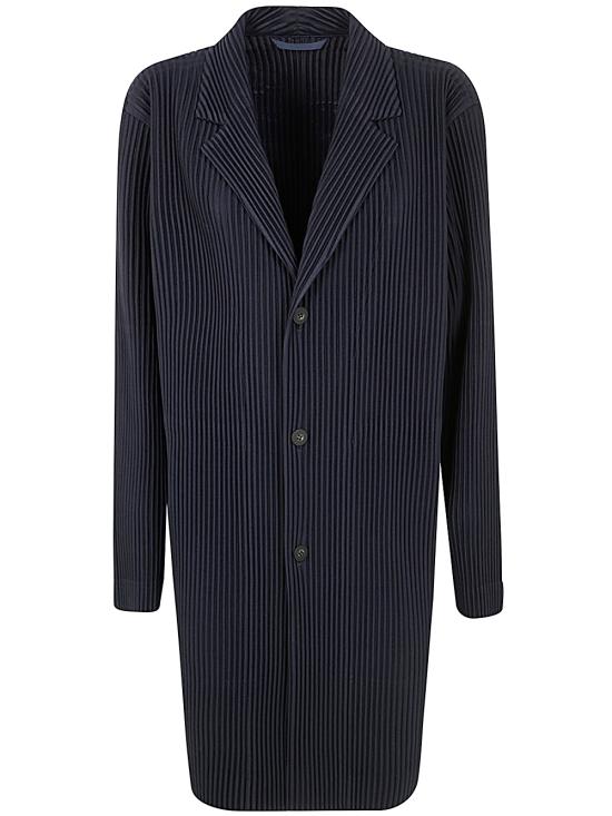  옴므 플리세 이세이 미야케 코트 HP48JD402 75 NAVY