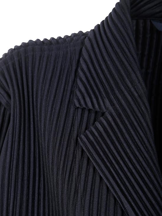  옴므 플리세 이세이 미야케 코트 HP48JD402 75 NAVY - ISSEY MIYAKE