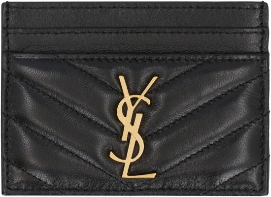 26FW 생로랑 카산드라 마틀라세 카드 케이스 423291AAA44 1000 BLACK - SAINT LAURENT