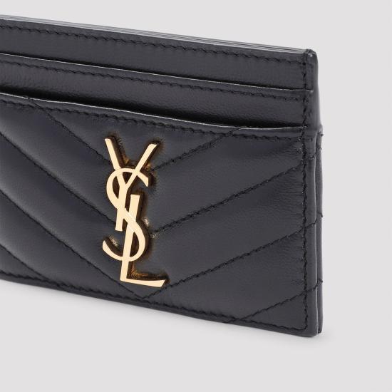26FW 생로랑 카산드라 마틀라세 카드 케이스 423291AAA44 1000 BLACK - SAINT LAURENT