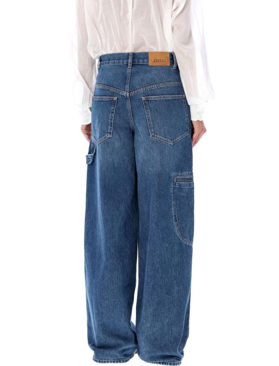 24FW 이자벨마랑에뚜왈 스트레이트 팬츠 PA0396FAB3H02E 30BU BLUE - ISABEL MARANT ETOILE