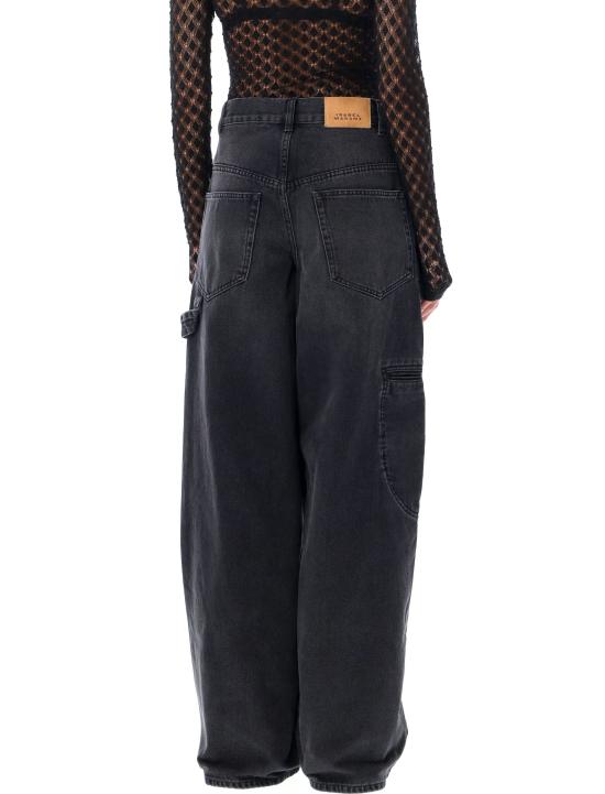 24FW 이자벨마랑에뚜왈 스트레이트 팬츠 PA0396FAB3H02E 02FK FADED BLACK - ISABEL MARANT ETOILE