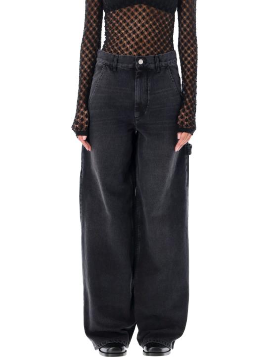 24FW 이자벨마랑에뚜왈 스트레이트 팬츠 PA0396FAB3H02E 02FK FADED BLACK