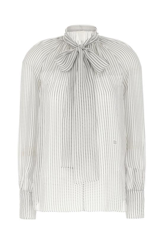 24FW 지방시 블라우스 BW61AW15QW 151 ECRU BLACK