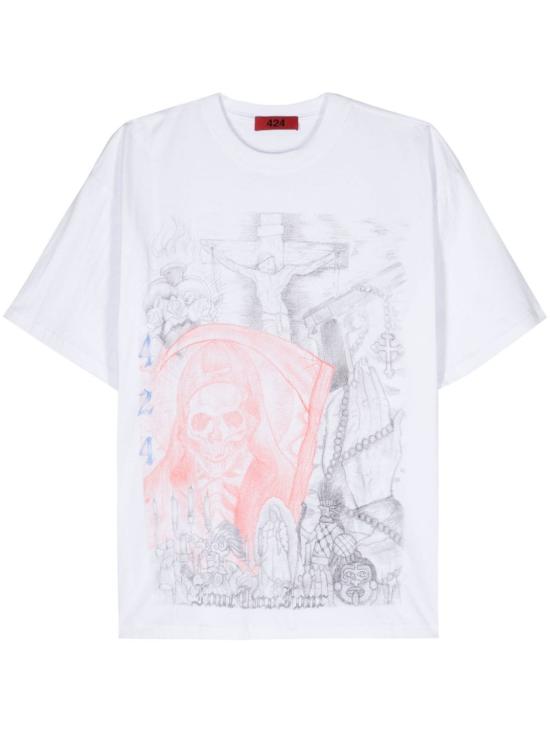  424 반팔 티셔츠 FF4SMH60BP JE002001 White