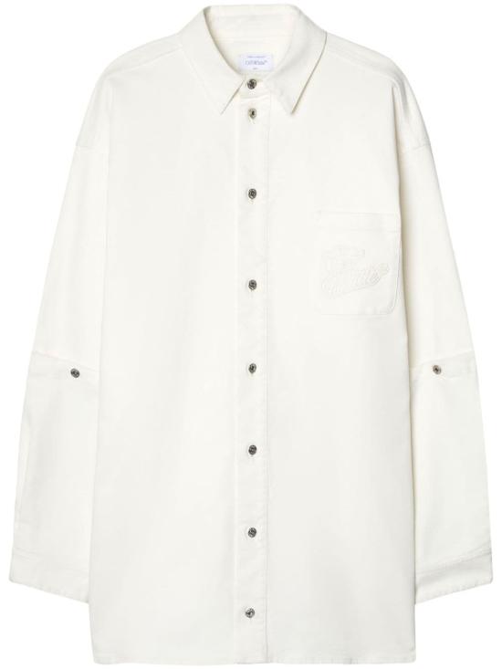  오프화이트 셔츠 OMYD059S24DEN001 0202 White