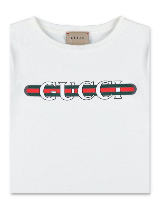 26SS [키즈] 구찌 티셔츠 561651XJGPI 9214 Bianco - GUCCI