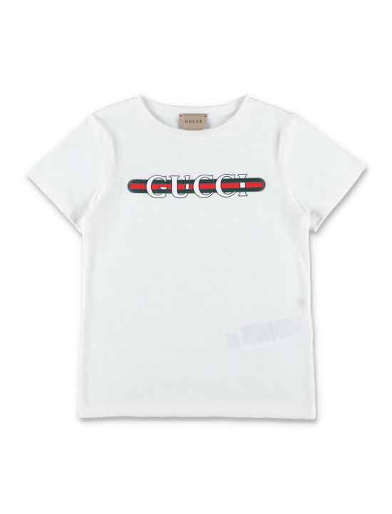 26SS [키즈] 구찌 티셔츠 561651XJGPI 9214 Bianco