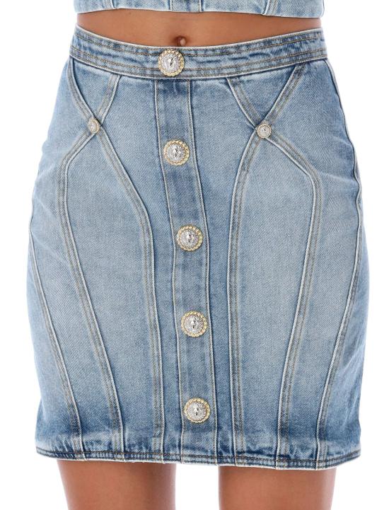 24FW 발망 숏 스커트 DF1LBA22DE53 6FC - BALMAIN