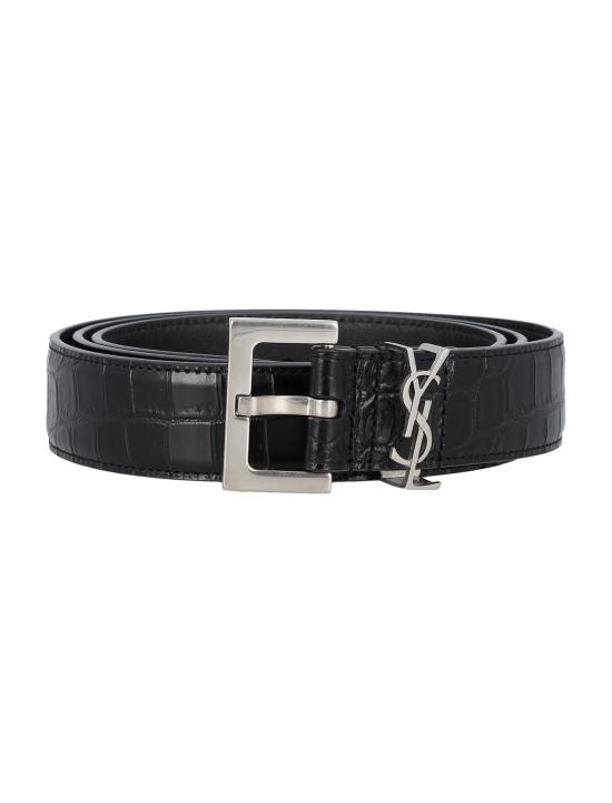 25SS 생로랑 모노그램 벨트  634440DZE0E 1000 - SAINT LAURENT