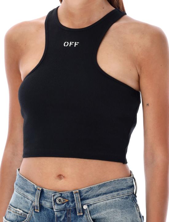 25SS 오프화이트 민소매 티셔츠 OWAD086C99JER002 1001 - OFF WHITE