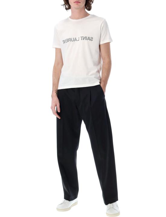 25SS 생로랑 반팔 티셔츠 663278Y37AW 9744 Bianco - SAINT LAURENT