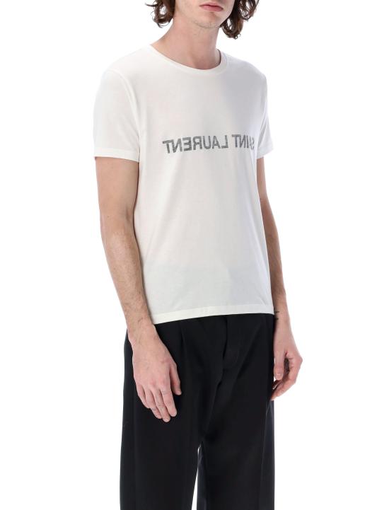 25SS 생로랑 반팔 티셔츠 663278Y37AW 9744 Bianco - SAINT LAURENT