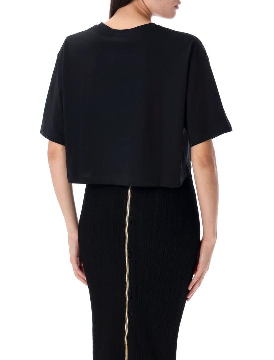 25FW 발망 반팔 티셔츠 BF1EE020BB02 EAB Nero - BALMAIN