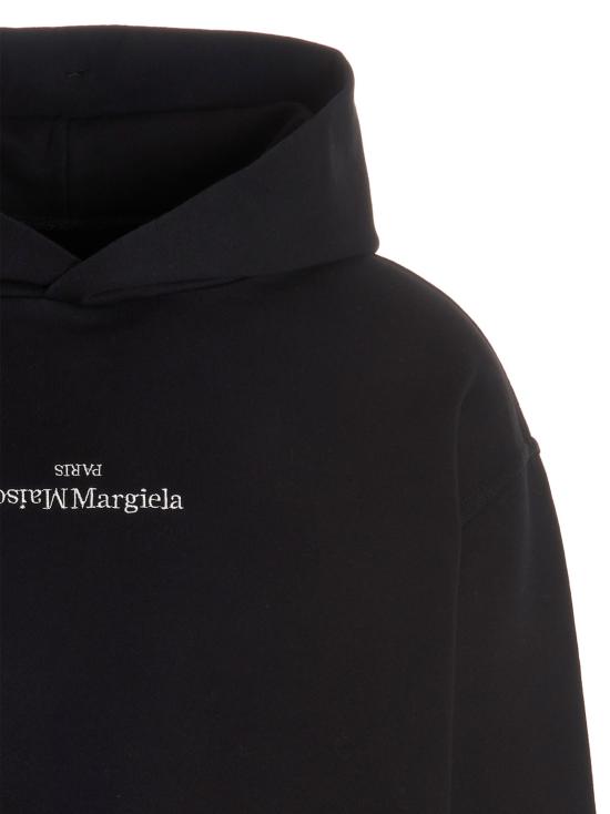 26SS 마르지엘라 업사이드 다운 자수 로고 후드 S50GU0167S25503962 Black - MAISON MARGIELA