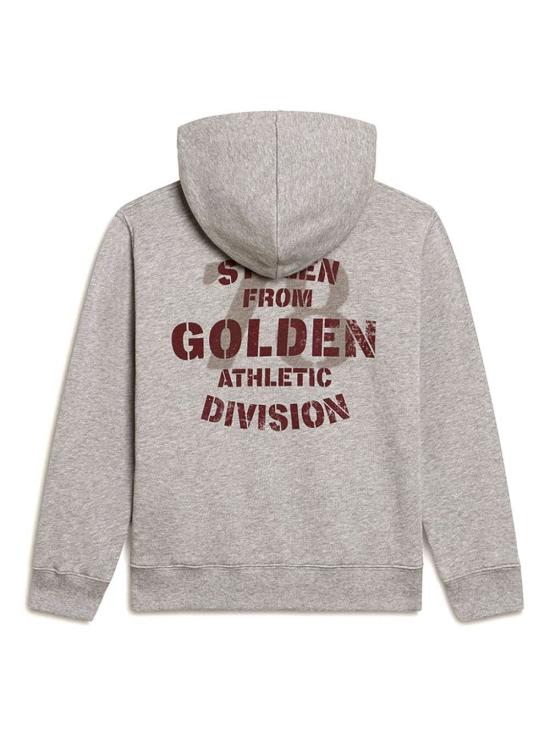 24FW [키즈] 골든구스 트레이닝 상의 GKP01753 P001743 60447 GREY MELANGE WINDSOR WINE - GOLDEN GOOSE