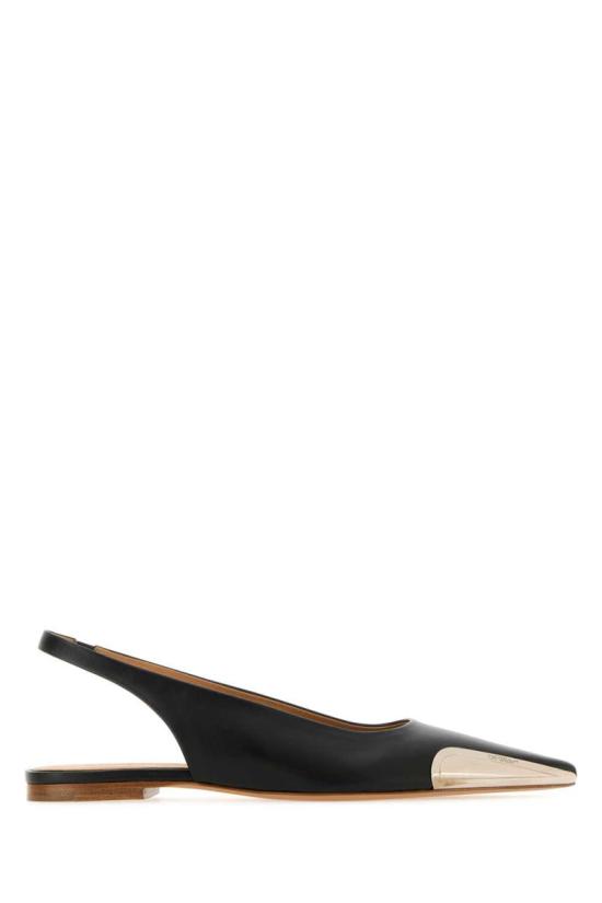  오프화이트 플랫 슈즈 OWIQ004S24LEA001 1072 BLACKSILV