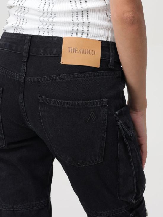 25FW 디 아티코 데님 팬츠 241WCP113D066 100 Black - THE ATTICO