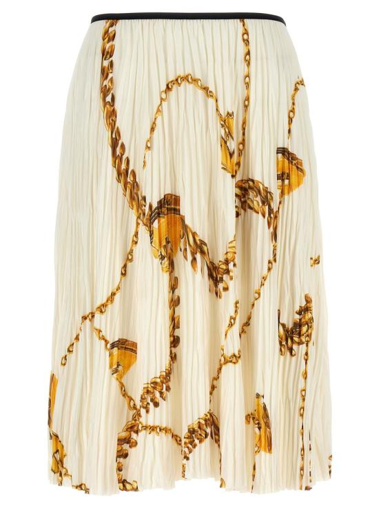  버버리 숏 스커트 8089700WHITEGOLDIPPAT MULTICOLOR