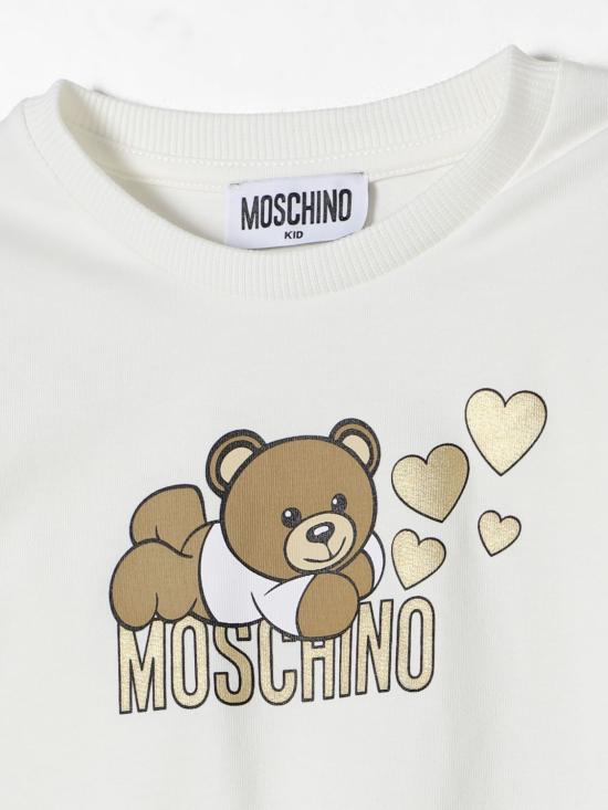 25FW [키즈] 모스키노 티셔츠 HDO00TLBA11 10063 White - MOSCHINO