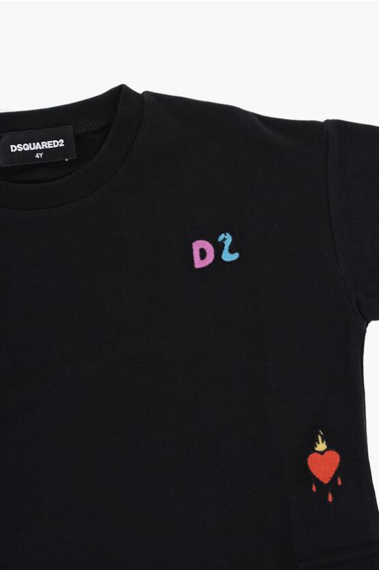  [키즈] 디스퀘어드2 티셔츠 DQ1960 D008J DQ900 Black - DSQUARED2