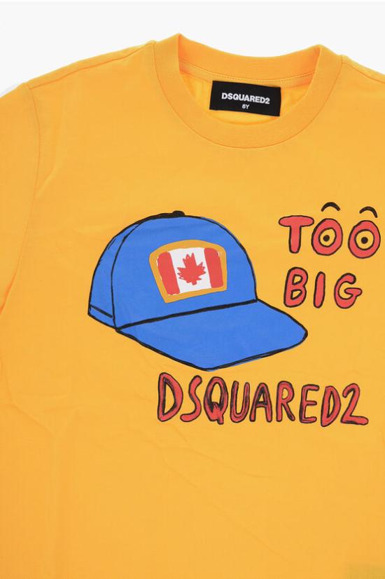  [키즈] 디스퀘어드2 티셔츠 DQ1970 D00XM DQ223 Yellow - DSQUARED2