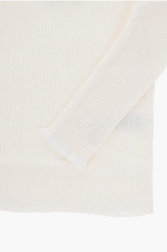  [키즈] 마르지엘라 터틀넥 니트 M60445 MM072 M6101 White - MAISON MARGIELA