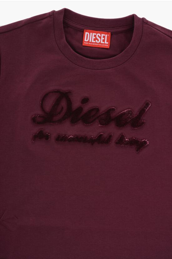  [키즈] 디젤 티셔츠 J01455 KYAUD K640 Burgundy - DIESEL